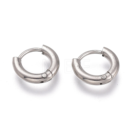 Tarnish Resistant 201 Stainless Steel Huggie Hoop Earrings EJEW-O095-05-18-1
