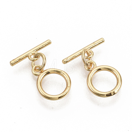 Brass Toggle Clasps X-KK-T051-25G-NF-1