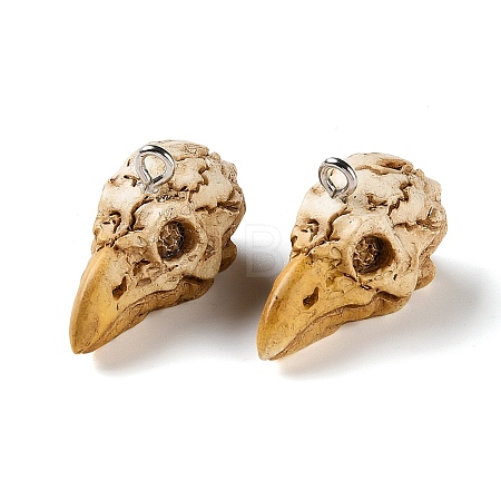 Skull Theme Opaque Resin Pendants RE-CBA4F9B-05B-1