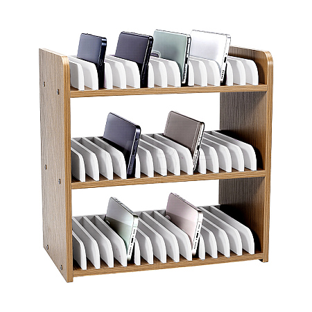 Wooden Cell Phone Storage Box AJEW-WH0696-477A-01-1