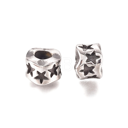 304 Stainless Steel European Beads STAS-M274-050AS-1
