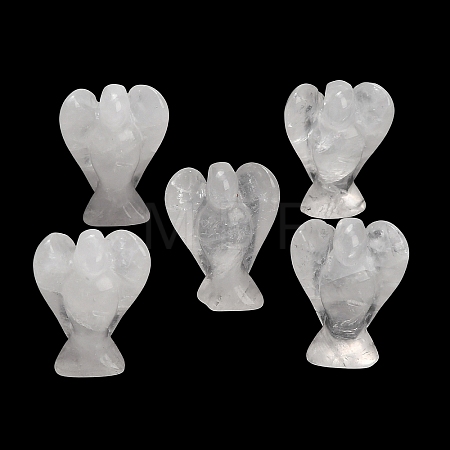Natural Quartz Crystal Gemstone Carved Angle Figurines GG-CBA8396-A19-1