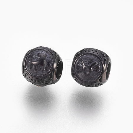 316 Surgical Stainless Steel European Beads STAS-F195-128B-04-1
