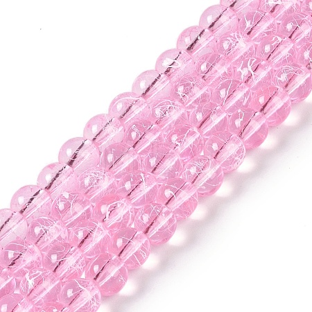 Drawbench Transparent Glass Beads Strands GLAD-Q012-8mm-02-1