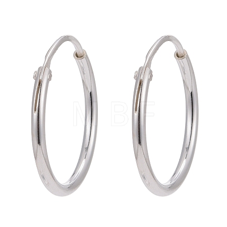 925 Sterling Silver Hoop Earring Findings STER-E062-05B-S-1