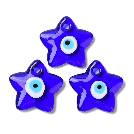 Handmade Evil Eye Lampwork Pendants LAMP-I026-12-A-1