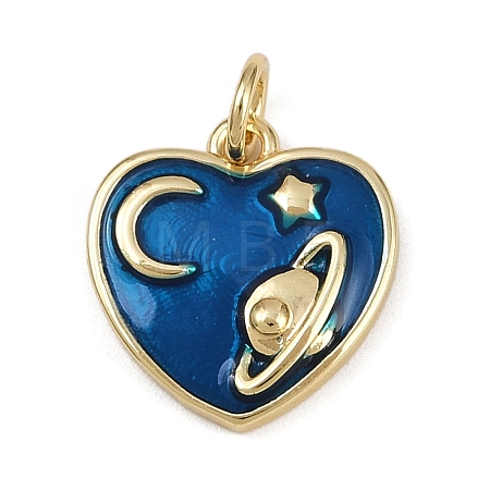 Brass Enamel Pendants KK-B150-04G-01A-1