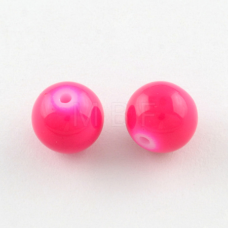 Painted Glass Bead Strands DGLA-S071-8mm-B10-1