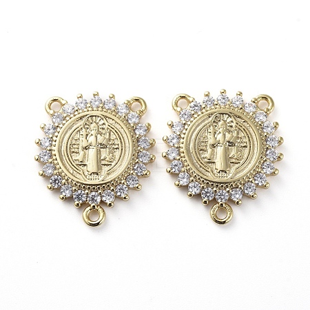 Brass Micro Pave Cubic Zirconia Chandelier Component Links ZIRC-G157-31G-1