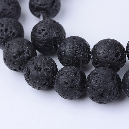 Natural Lava Rock Beads Strands X-G-Q462-8mm-24-1