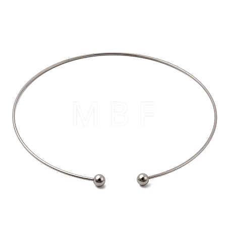 202 Stainless Steel Wire Choker Necklace NJEW-H011-05P-1