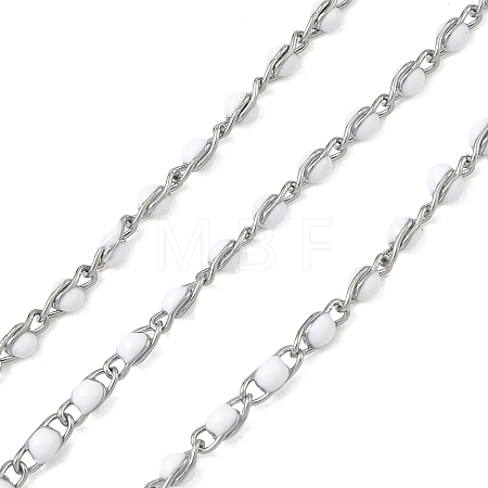 304 Stainless Steel Enamel Twisted Chains STAS-R100-40P-06-1