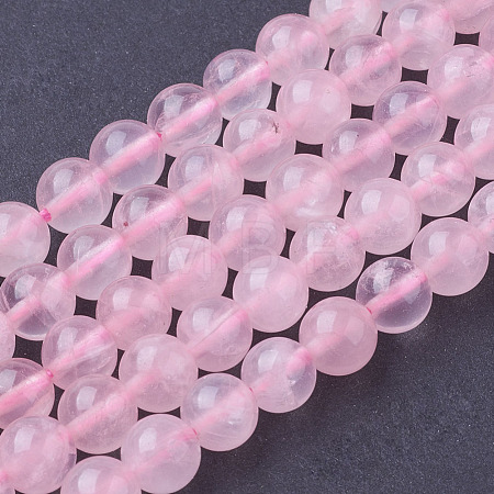 Natural Rose Quartz Beads Strands G-C076-6mm-3-1