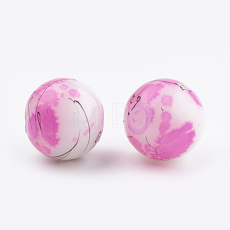 Drawbench & Baking Paint Glass Beads Strands GLAA-S176-6mm-09-1