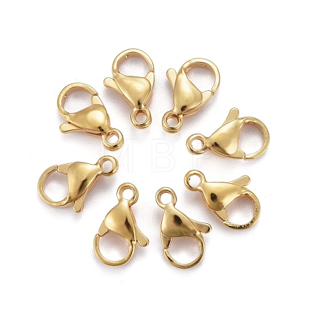 304 Stainless Steel Lobster Claw Clasps X-STAS-H352-01D-G-1