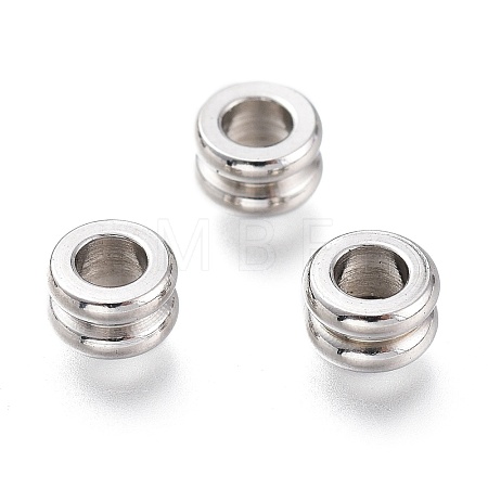 202 Stainless Steel European Bead Cores STAS-M282-02P-1