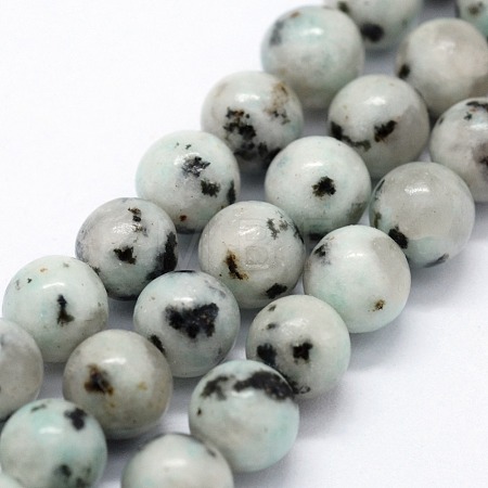 Natural Sesame Jasper/Kiwi Jasper Beads Strands G-I199-29-12mm-1