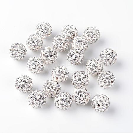 Polymer Clay Rhinestone Beads RB-H284-10MM-001-1