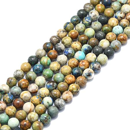 Natural Chrysocolla and Lapis Lazuli Beads Strands G-F715-105B-1