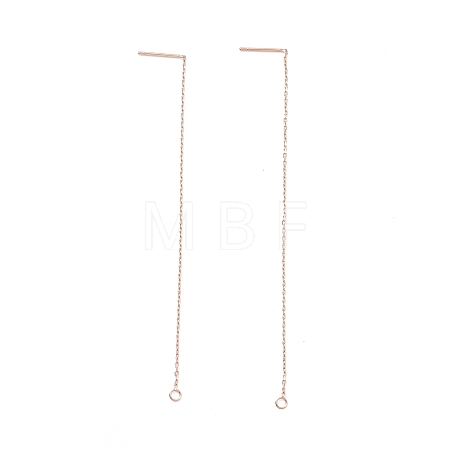 Ion Plating(IP) 304 Stainless Steel Stud Earring Finding LS-STAS-E161-06RG-1