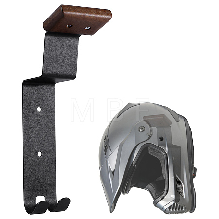 Wood & Carbon Alloy Motorcycle Helmet Rack ODIS-WH0007-96B-1