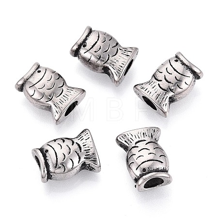 304 Stainless Steel European Style Large Hole Beads STAS-T072-107AS-1