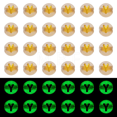 50G Luminous Transparent Acrylic Beads OACR-TAD0001-01Y-1