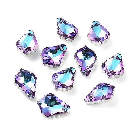 AB Color Plated Electroplate Glass Pendants EGLA-O003-06C-03-1
