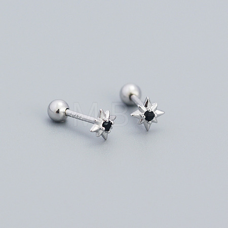 Star 925 Sterling Silver Pave Cubic Zirconia Cartilage Earrings FS-WG250FB-03-1