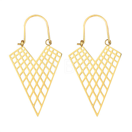 Bohemian Style 304 Stainless Steel Triangle Hoop Earrings FS-WG1E45B-05-1