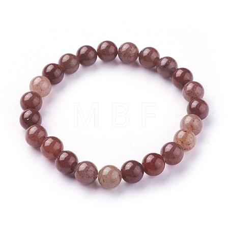 Natural Purple Aventurine Beads Stretch Bracelets BJEW-F380-01-B11-1
