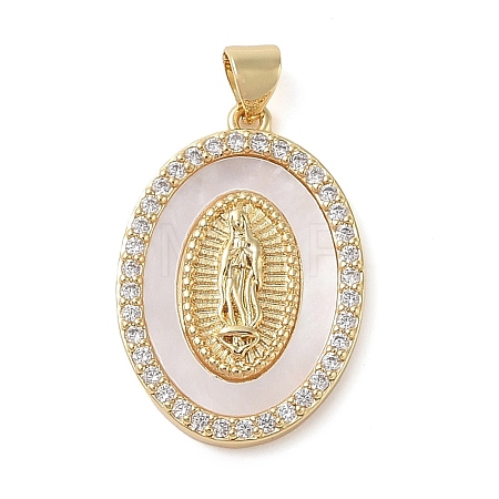 Brass Micro Pave Cubic Zirconia Pendants KK-I712-52G-06-1
