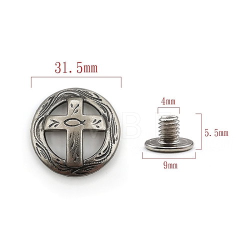 Alloy Decorative Buttons PW-WG35597-02-1