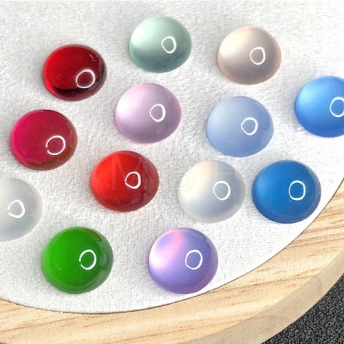 Resin Imitation Cat Eye Cabochons PW-WGE0E82-01-1