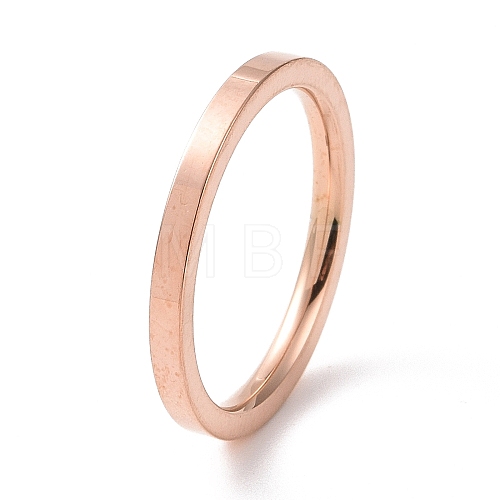 201 Stainless Steel Plain Band Ring for Women RJEW-I089-50A-RG-1