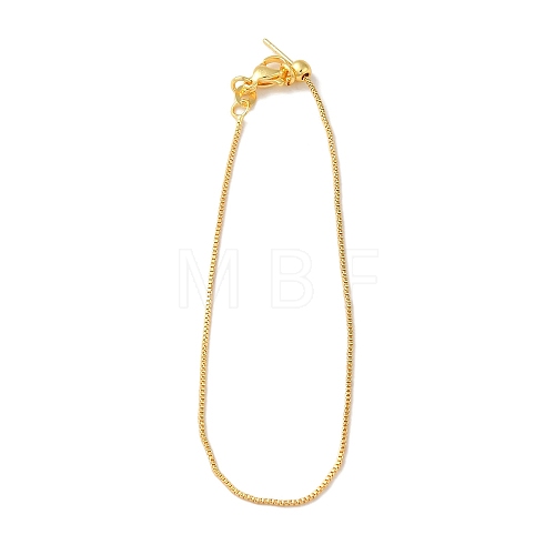 Rack Plating Brass Box Chain Bracelet Making KK-M285-04G-1