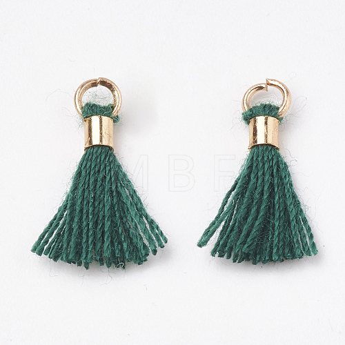 Polycotton(Polyester Cotton) Tassel Pendant Decorations FIND-S275-08G-1