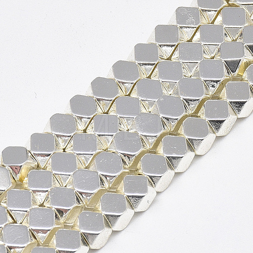 Electroplate Non-magnetic Synthetic Hematite Beads Strands X-G-Q465-31S-1