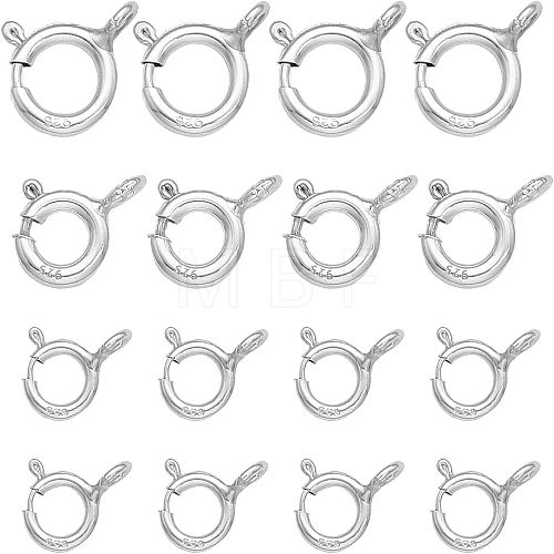 18Pcs 3 Style 925 Sterling Silver Spring Ring Clasps STER-CA0001-06-1