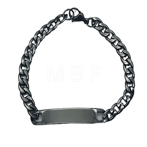 Exquisite stainless steel bracelet for men with titanium steel tag. ZX5244-3-1