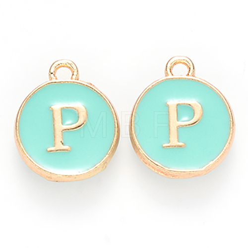 Golden Plated Alloy Enamel Charms ENAM-S118-05P-1