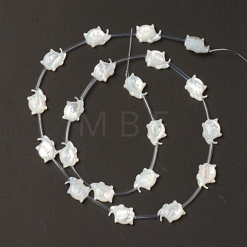 Natural White Shell Mother of Pearl Shell Beads BSHE-B005-11-1