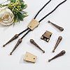  3Pcs Iron Bolo Tie Slide Clasps FIND-ANB0003-18AB-4