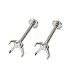 304 Stainless Steel Prong Earring Settings SA-CBA8B85-11D-03-1