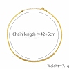 304 Stainless Steel Pave Square Clear Cubic Zirconia Flat Snake Chain Necklaces for Women WG60D5C-01-5