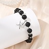 2Pcs Starfish 304 Stainless Steel Charm Bracelets BJEW-JB14088-2