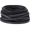 Flat Cowhide Leather Jewelry Cord LC-GF0001-10A-04-1