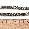 Natural Gold Pyrite/Golden Pyrite Beads Strands G-L051-8x5mm-02-5