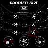 Resin Starfish & Pearl Garland AJEW-WH0410-335-4
