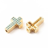 Rack Plating Brass Cubic Zirconia Beads KK-B051-06G-06-2